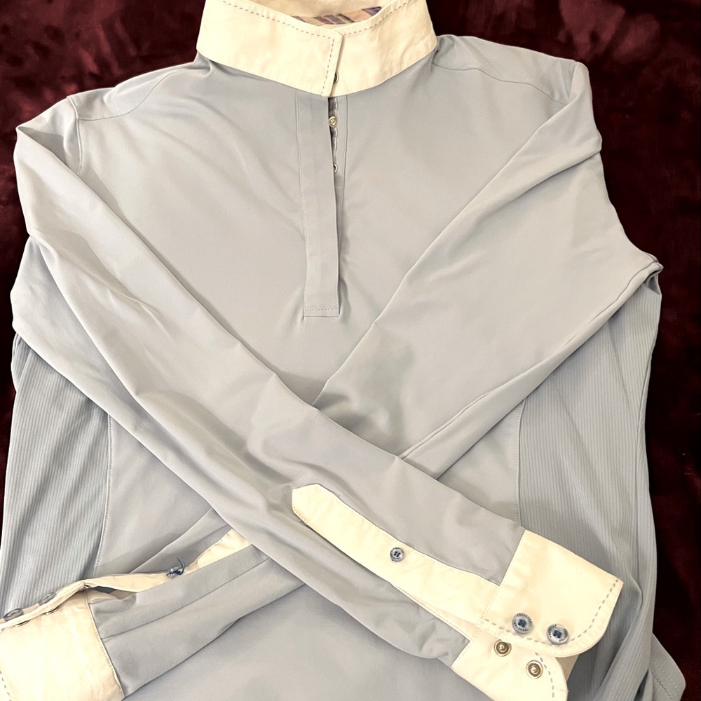 Tredstep amazing lightweight baby blue schooling shirt. Top notch.